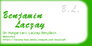 benjamin laczay business card